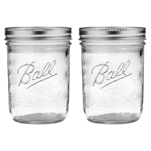 Ball Wide Mouth Pint Mason Jars with Lids & Bands | 16-oz | 2-Pack - Image 1