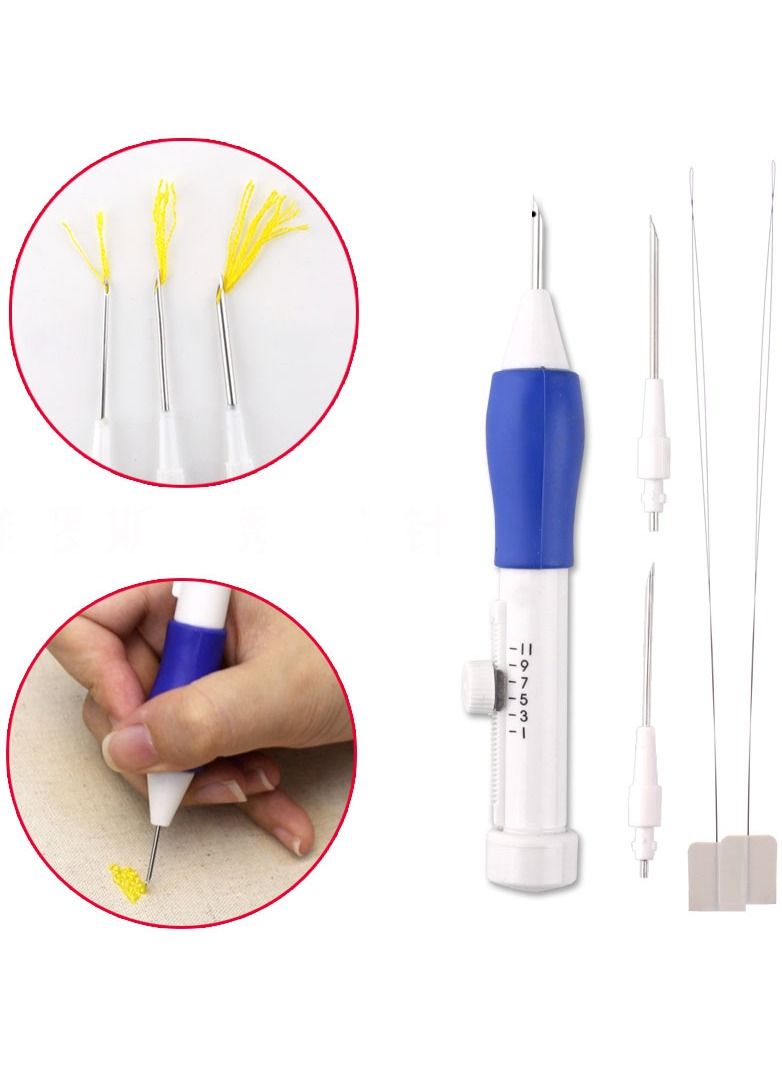 Needle Thread Embroidery Pen for Crochet Felting Knitting - Sewing Tools Set Magic Embroidery Pens and Needle Threader for Hand Sewing Needlework - Image 2