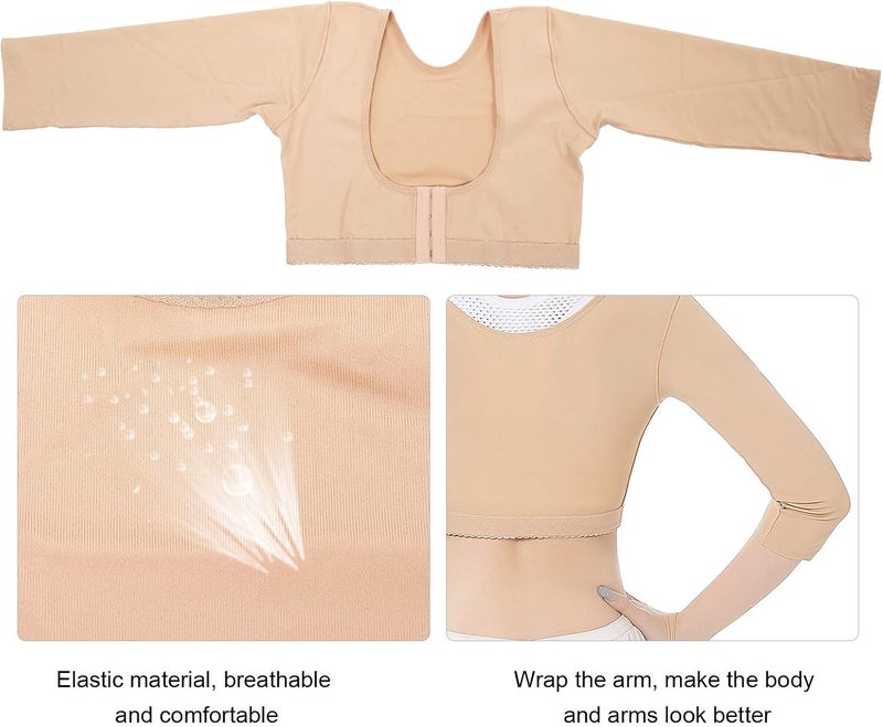 cheekyglo Women Upper Arm Shaper, Post Surgical Compression Sleeves Humpback Slimmer Tops Posture Corrector Lift Breasts Vest Shapewear Body Shaper for Women (L) - Image 4