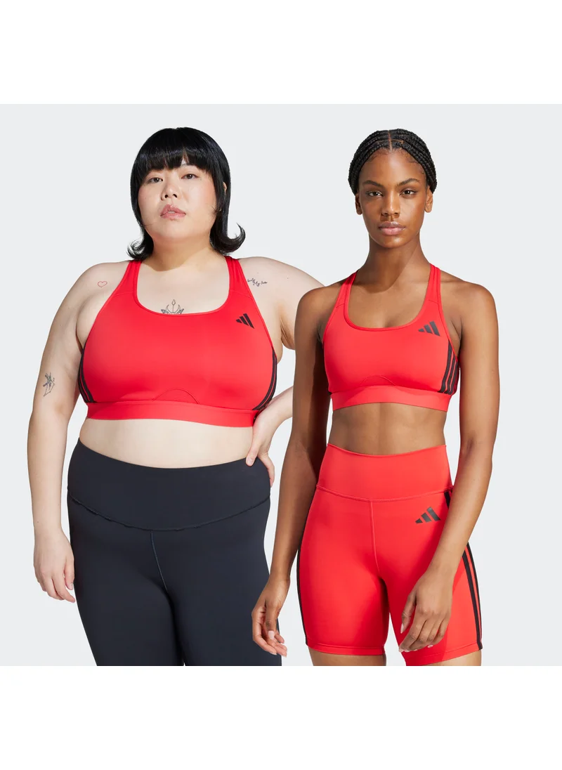 Adidas Powerreact Train Medium Support 3-Stripes Bra