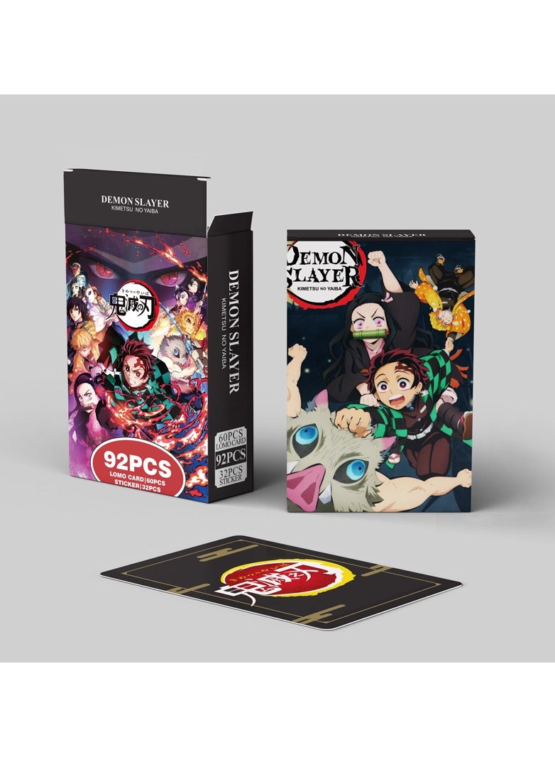 92 Pcs Demon Slayer Lomo Cards And Stickers Set - Image 2