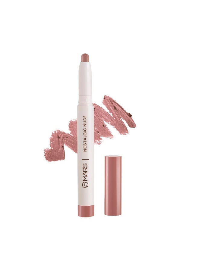 مارس قلم شفاه مارس القابل للسحب بوبينز طويل الأمد | لمسة نهائية غير لامعة | أحمر شفاه مقاوم للتلطخ والتقبيل للنساء (1.3 غرام) (21-لون نوستالجيك نود) - Image 4