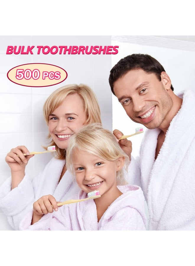 Tessco 500 Pcs Disposable Toothbrushes Individually Wrapped Soft Bristle Tooth Brush Set Travel Toothbrushes Bulk for Adults Oral Hygiene Dental Care Camping Guestroom Hotel(Yellow) - Image 5