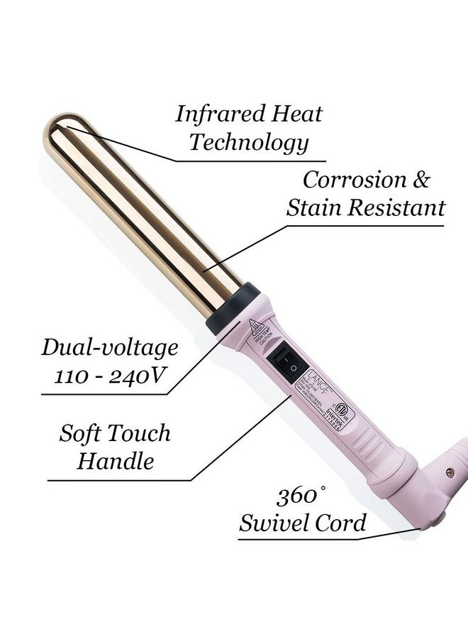 L'ANGE HAIR - L'ANGE HAIR Ondulé Titanium Curling Wand | Professional Hot Tools Curling Iron 1.25 Inch | Salon Hair Styling Wands for Beach Waves | Best Hair Curler Wand for Frizz-Free, Lasting Curls - Image 1