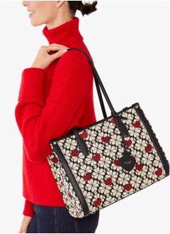Kate Spade Flower Jacquard Hearts Market Medium Tote  - Image 5