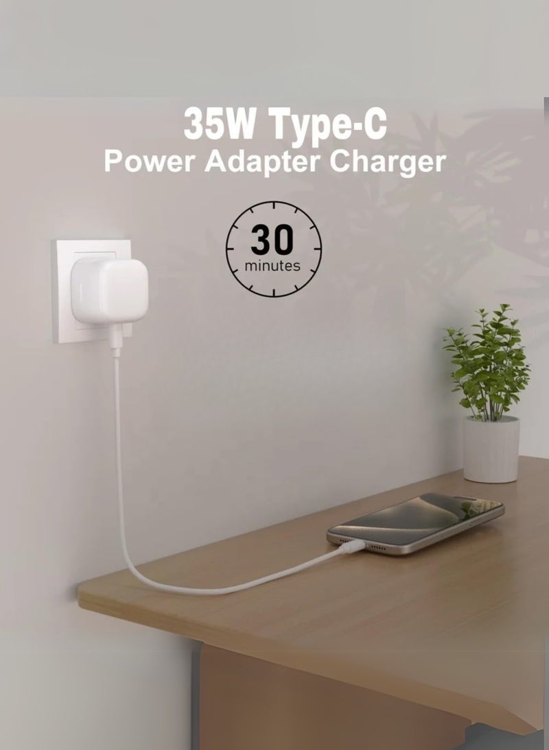 ELTRAZONE 35W USB-C Fast Charger Adapter – Power Adapter for iPhone 16/15 Pro Max/Pro/Plus, Samsung Galaxy S24, iPad, Tablets & All USB-C Devices | Compact 35W Charging Plug - Image 2