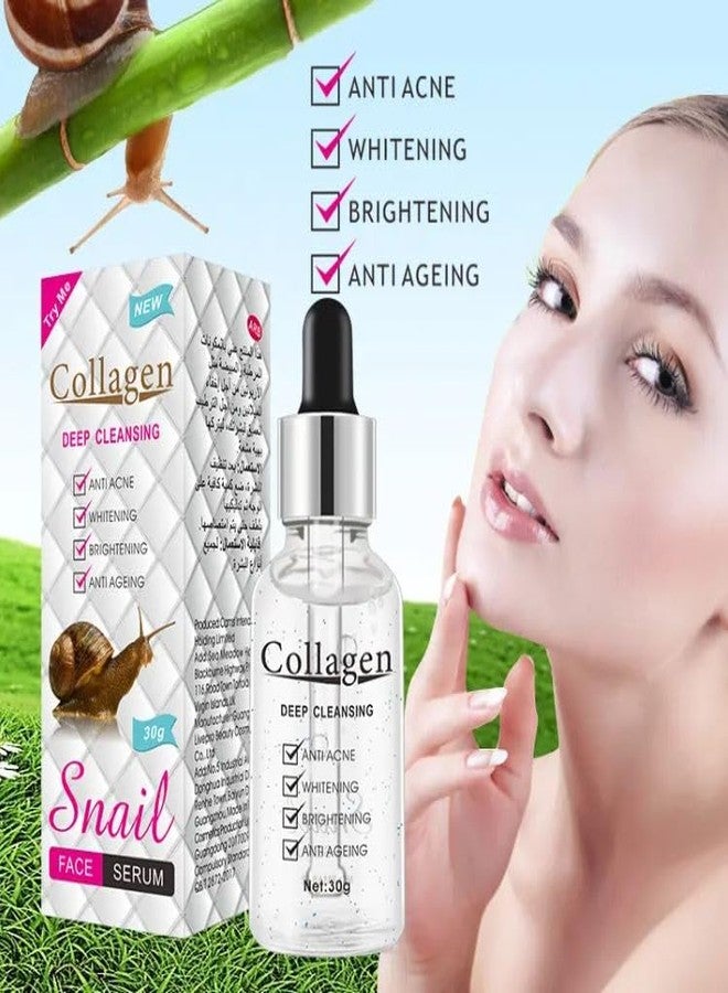 Annma Products منتجات آنما® سيروم الكولاجين بخلاصة الحلزون للوجه، مضاد للشيخوخة وحب الشباب | سيروم الحلزون لإصلاح البشرة وتفتيحها ومنحها إشراقة | مرطب، مضاد للتجاعيد، يعالج البقع الداكنة والندبات، 30 غرام - Image 5
