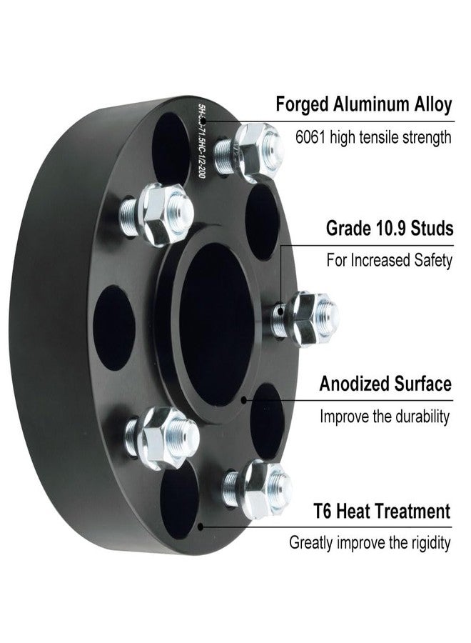 DCVAMOUS 2PC 5x4.5 Hubcentric Wheel Spacers 1.5 Inch with 12x1.5 Studs Compatible with Toyota Lexus 5 Lug 5x114.3 for Avalon Camry Highlander RAV4 Sienna | 1995-2015 Tacoma (Only 2WD) | ES GS IS SC RX - Image 5
