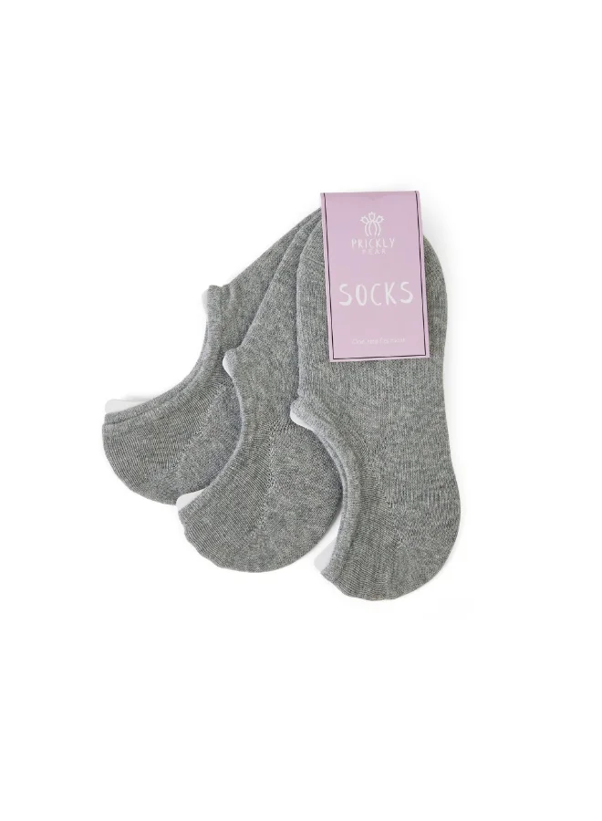 Prickly Pear 3 Pack Of Basic Ankle Socks, Grippy Heel, One Size Fits Most