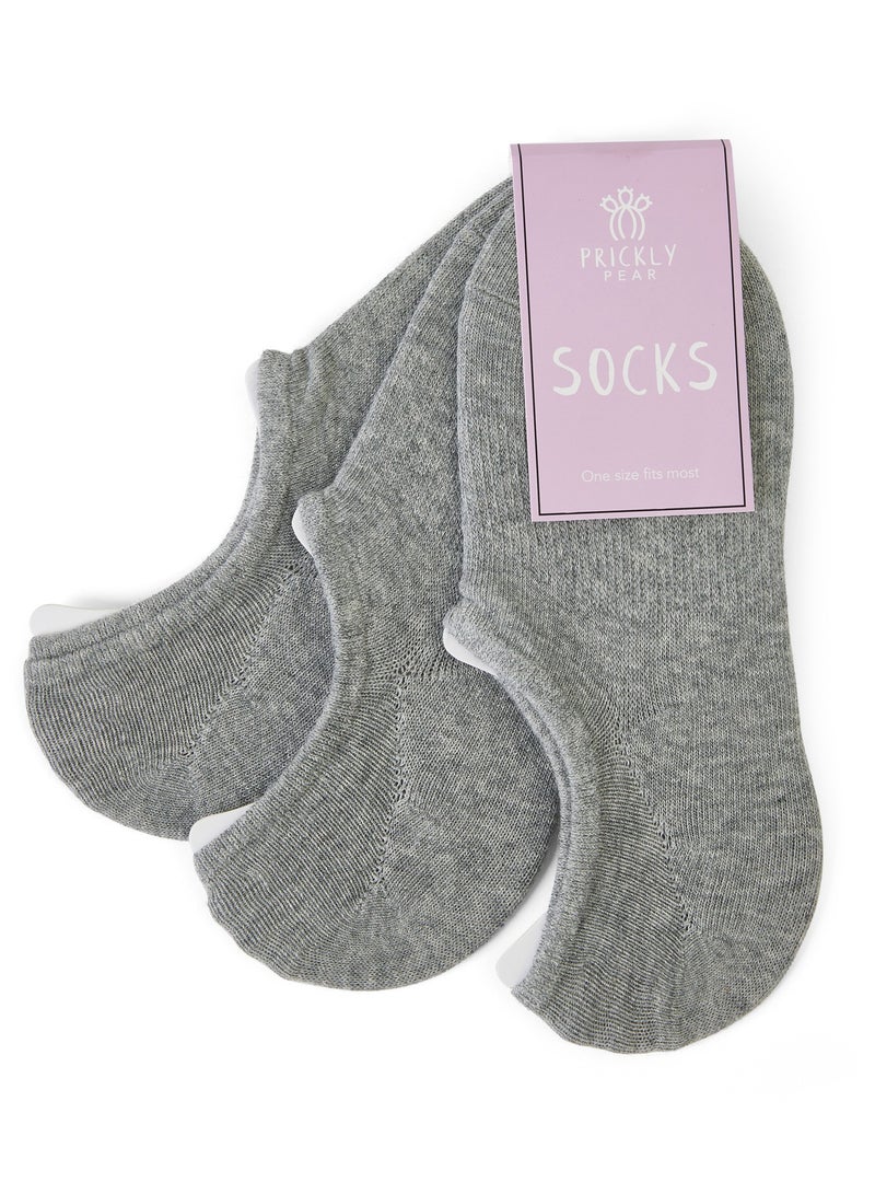 بريكلي بير عبوة من 3 جوارب أساسية للكاحل، بكعب متين، مقاس واحد يناسب الجميع - Image 1