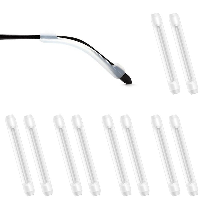 PTSLKHN PTSLKHN Silicone Eyeglass Ear Cushions 5Pairs of Glasses Ear Grip AntiSlip Elastic Comfort Eyeglasses Temple Tips Sleeve Retainer For Glasses Sunglasses Reading Glasses Clear 