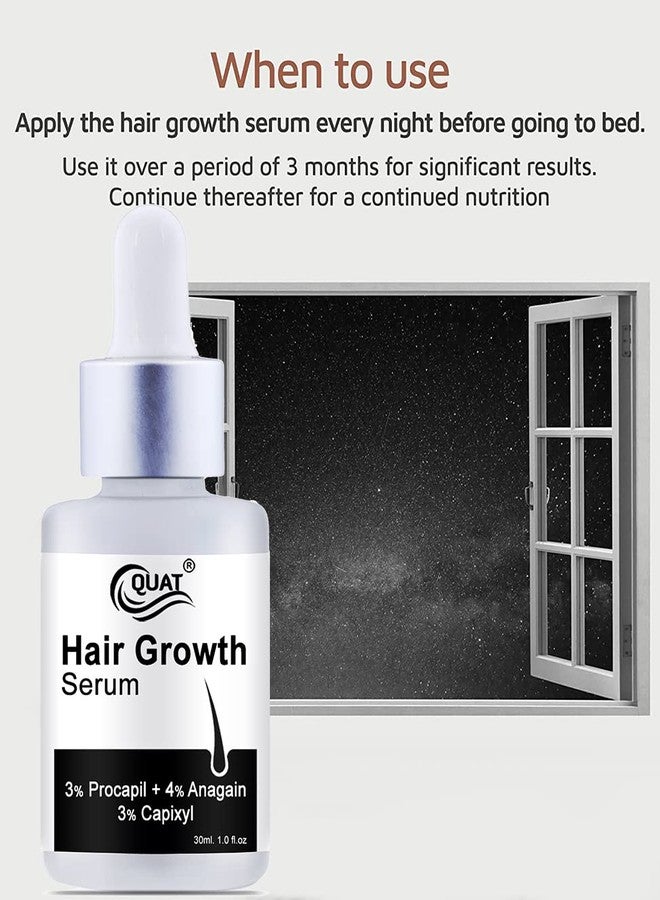 Quat Hair Growth Actives 18% Hair Growth Serum with 3% Procapil + 4% Anagain 3% Capixyl For Hair Fall Control| 30 ml - Image 5