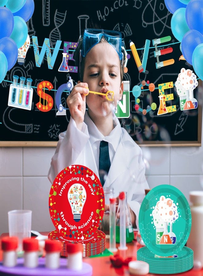 BHNACIER Science Party Banner Science Party Decorations Laboratory Mad Sciencist Banners We Love Science Garland Hanging Ornaments for School Classroom Home Science Chemistry Lab Party Decoration - Image 5