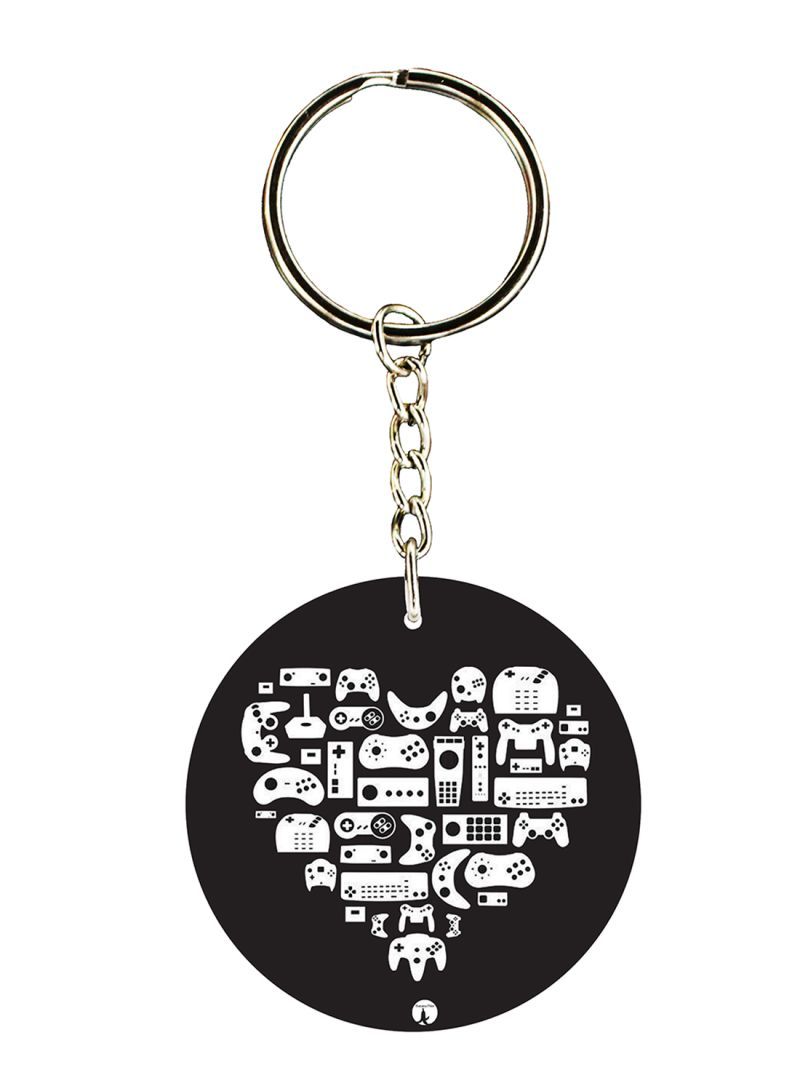 Heart Controllers Printed Keychain