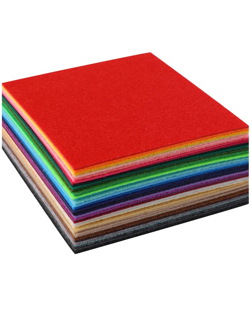 TBUKEOM Felt Sheets for Crafts, 4x4 Inch Assorted Colors Craft Supplies, 1mm Thick Nonwoven Felt Fabric Squares, Crafts DIY, Sewing, Patchwork, Card Making and Art Projects (Pack of 42) - Image 4