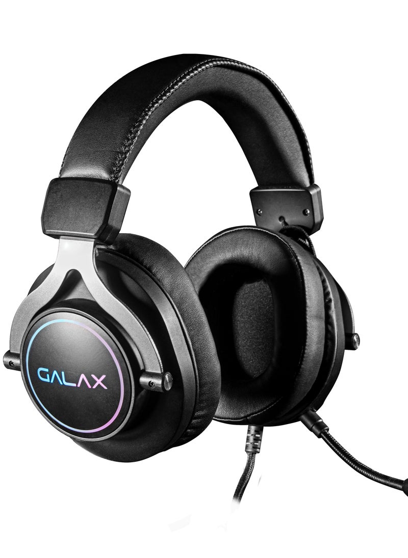 GALAX Sonar 03 Gaming Headset, USB Wired, RGB Rainbow Light  - Image 2