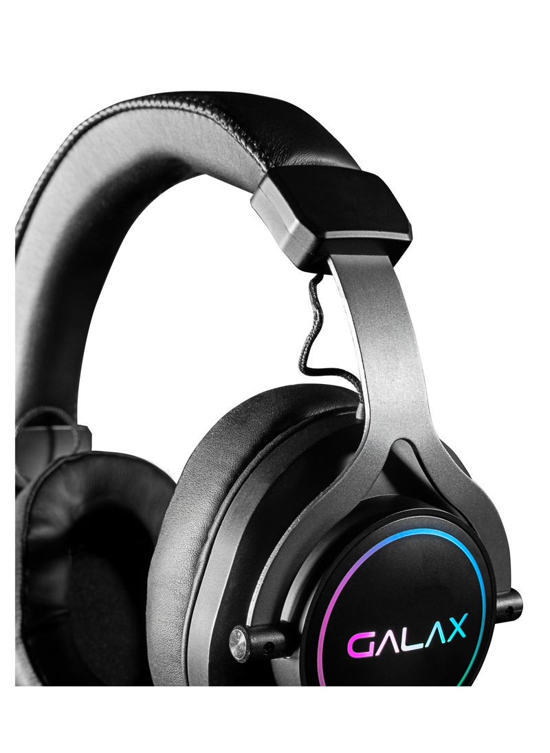 GALAX Sonar 03 Gaming Headset, USB Wired, RGB Rainbow Light  - Image 5