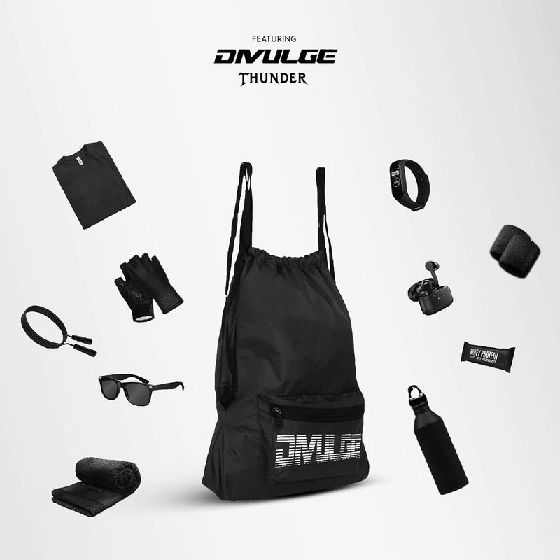 DIVULGE Thunder Drawstring Daypack bag, Sports bag, Gym bags With Zip pocket (16 L Backpack) - Image 3
