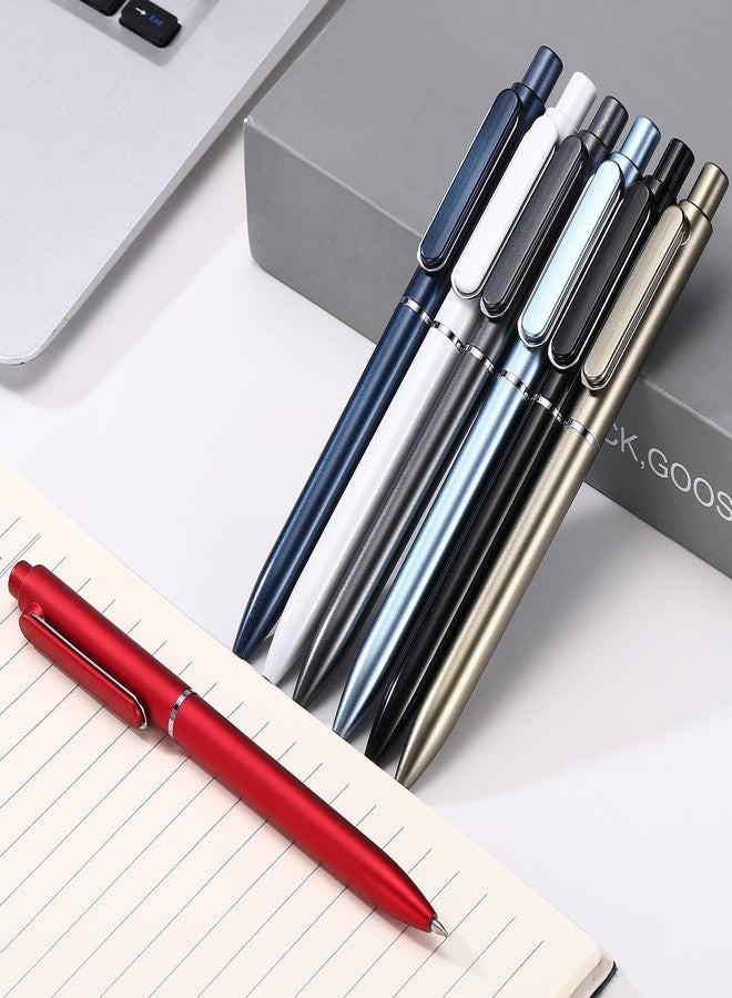PATIKIL 6Pcs Retractable Pens, 0.5mm Gel Pens Black Ink Rollerball Pen Medium Point Smooth Writing Quick Dry for Office Supplies Home Journaling Note Taking Business Meeting,Red - Image 4