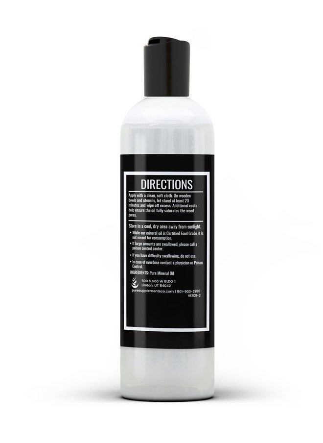 PURE ORIGINAL INGREDIENTS - Mineral Oil (8 fl oz) for Cutting Boards, Butcher Blocks, Counter Tops, Wood Utensils - Image 1