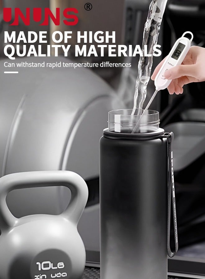 UNUNS Water Bottle,2L Large Water Bottle With Straw And Handle,Motivational Water Jug With Time Marker For Fitness Gym And Outdoor Sports - Image 3