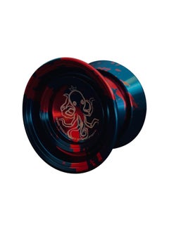 BEBOOYOYO A2 Deep Sea Dominant Blue Red Alloy Yo-yo Boy Toy Yo-yo Send Accessories-Color:Red Blue-Specifications:57x57x43mm