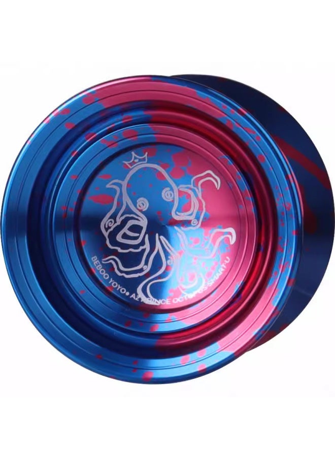 Generic - BEBOOYOYO A2 Deep Sea Dominant Blue Red Alloy Yo-yo Boy Toy Yo-yo Send Accessories-Color:Red Blue-Specifications:57x57x43mm - Image 1