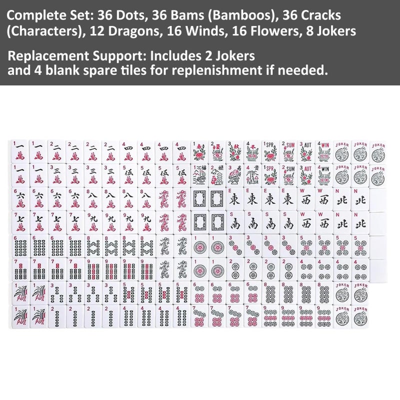 GUSTARIA 1.2â€ American Mahjong Tiles, 166 American Mahjong Tiles with White Color (Tiles Only, No Dice and Other Accessories) - Image 3