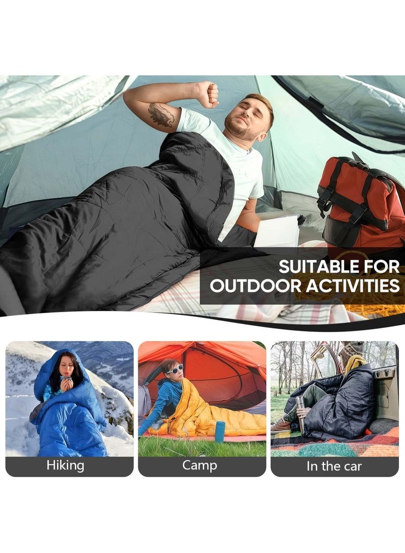 RATSAW Camping Sleeping Bag Backpacking Sleeping Bag for Camping Lightweight Portable Adults Sleeping Bag for Adults Kids Summer Warm Cold Weather Hiking Travel Compact Warm Sleeping Bag for Outdoor Traveling Hiking Climbing Backpacking Black - Image 3