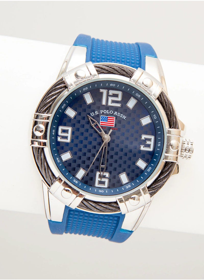 U.S. Polo Assn. - Men Analog-Digital Quartz Watch with Rubber Strap US9681 - Image 1