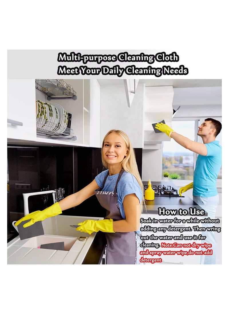 10 Pieces Magic Cleaning Cloth, Thickened Microfibre Cleaning Cloths, Streak Free All Purpose Towels, Reusable Cleaning Rag for Kitchen, Bathroom, Car Glass