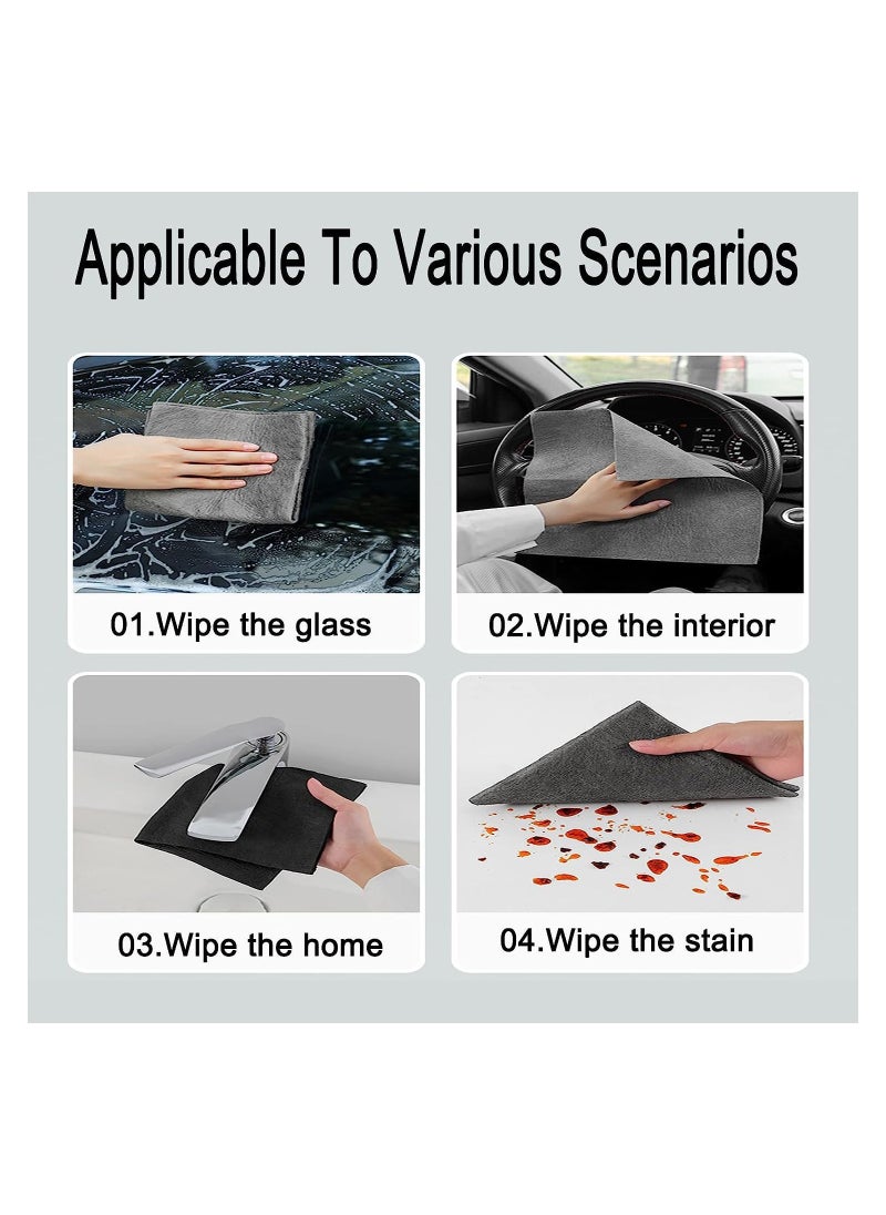 10 Pieces Magic Cleaning Cloth, Thickened Microfibre Cleaning Cloths, Streak Free All Purpose Towels, Reusable Cleaning Rag for Kitchen, Bathroom, Car Glass