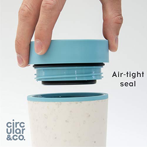 Circular and Co Leakproof Reusable Coffee Cup 12oz/340ml - The World's First Travel Mug Made from Recycled Coffee Cups, 100% Leak-Proof, Sustainable & Insulated (Black & Giggle Pink) - Image 3
