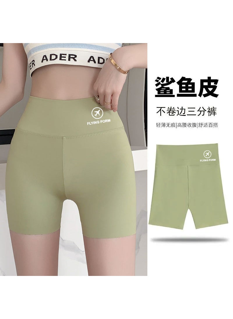 Generic - High Waist Shark Shorts Women Summer Yoga Cycling Aircraft Section 3 [Green]] - Image 1