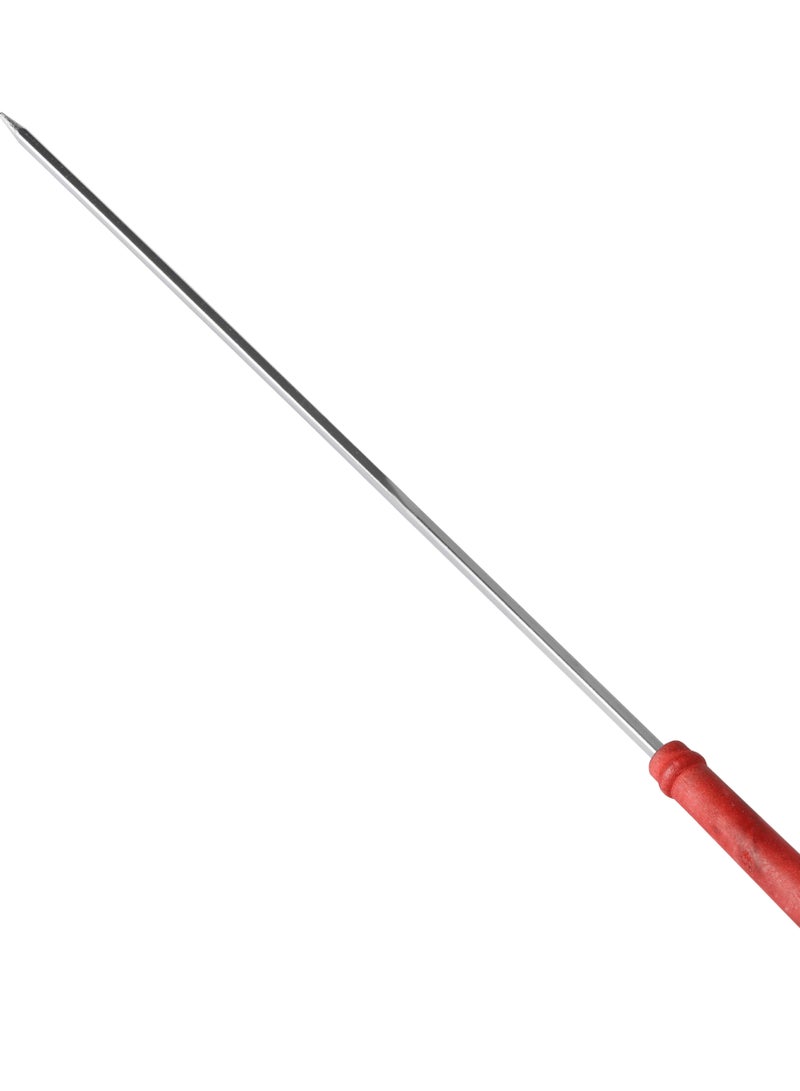 Royalford BBQ Square Skewers Set- RF11680| Pack of Six Skewers with Wooden Handle, Perfect for Indoor, Camping, Hiking and Other Outdoor Entertainment| Strong, Sturdy and Durable Steel Construction| Silver - Image 1