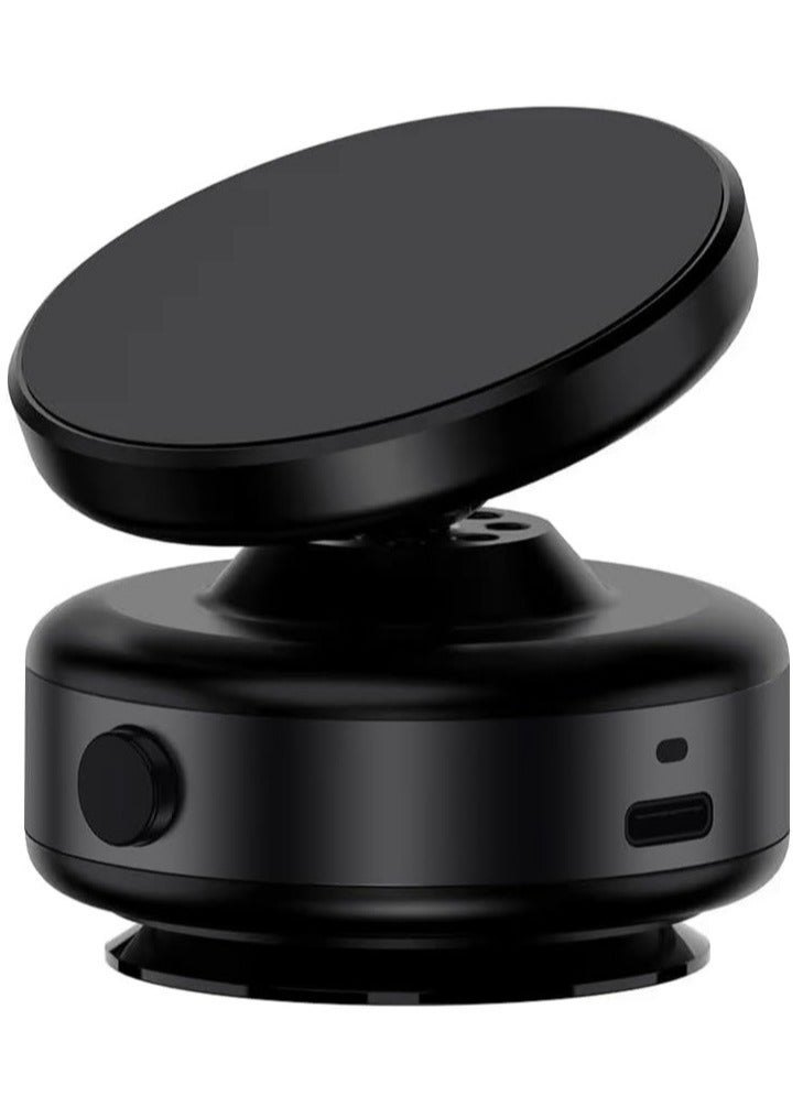 حامل هاتف مغناطيسي جديد للسيارة، المرآة، الصالة الرياضية - دوران 360° لحامل الهاتف المغناطيسي للسيارة - متوافق مع الأسطح المعدنية والزجاجية (أسود) - Image 1