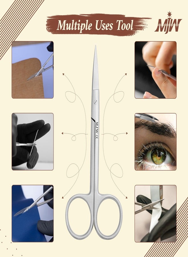 مقص أظافر احترافي للعناية بالأظافر، أداة دقيقة لتشذيب الشارب وتشكيل الحواجب، مقص تجميل حاد من الفولاذ المقاوم للصدأ - Image 5