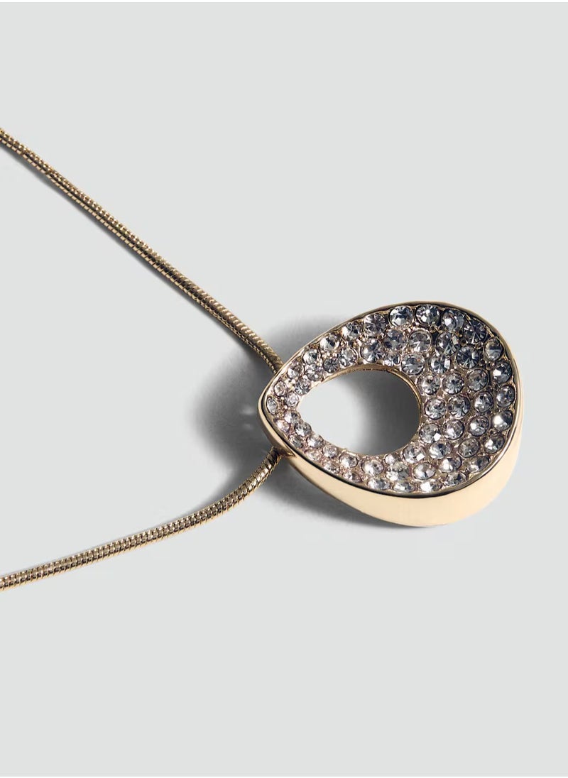 MANGO Rhinestone Pendant Necklace  - Image 2