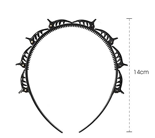 Rinpoche Curly Hair Headbands 1 Pcs Sunglasses Headband Black Square Headband Unisex Hairstyle Fixing Tool for Curly Thick Hai - Image 4