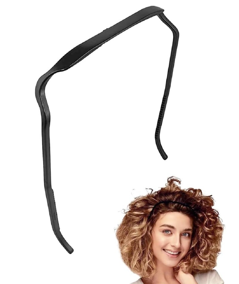 Rinpoche Curly Hair Headbands 1 Pcs Sunglasses Headband Black Square Headband Unisex Hairstyle Fixing Tool for Curly Thick Hai - Image 2