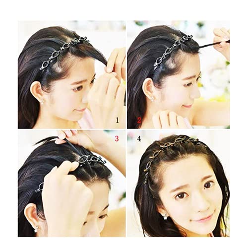 Rinpoche Curly Hair Headbands 1 Pcs Sunglasses Headband Black Square Headband Unisex Hairstyle Fixing Tool for Curly Thick Hai - Image 5