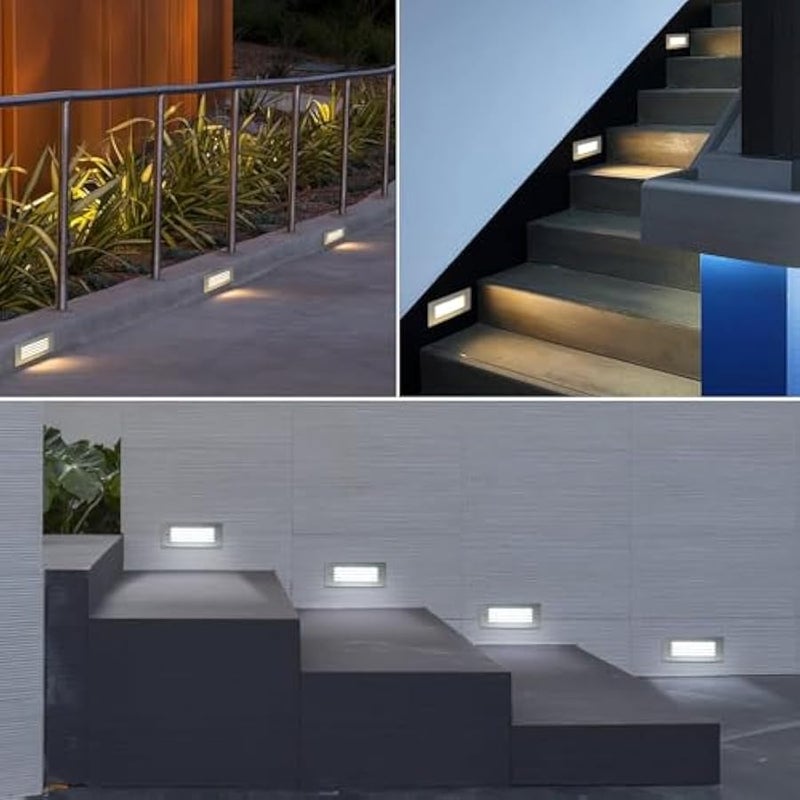 V.nice LED Step Light IP65 Waterproof – 5W Outdoor Recessed Wall Lamp with 3000K/6000K Options, Modern Aluminum Pathway Light for Stairs, Deck, Garden, 220-240V (2 Styles Available) - Image 5