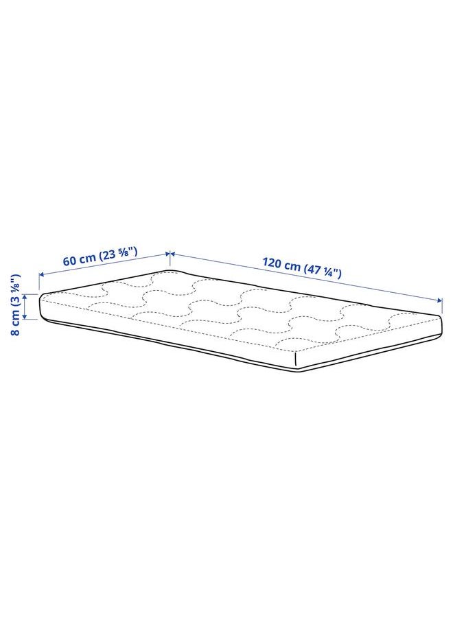 Generic - Foam mattress for cot, 60x120x8 cm - Image 1