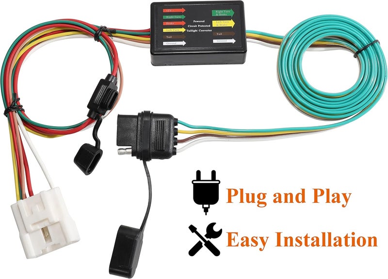 Oyviny Custom 4 Pin Trailer Wiring Harness for Toyota Highlander 2004-2007 - Image 4