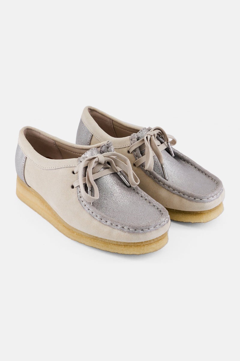 clarks Women Lace  Up Casual Shoes, Beige - Image 1