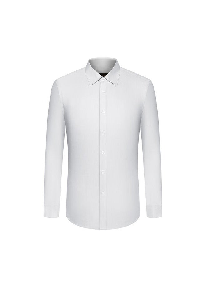 Youngor [mulberry Silk Easy-to] 2025 Autumn New Easy-care Long Sleeve Shirt For Men, Gray Solid Color, Size 45 - Image 3