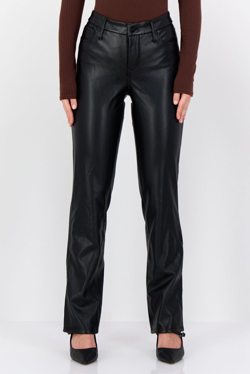 NYDJ Sculpt-Her By NYDJ Women Regular Fit Plain Straight Leg Pants, Black - Image 1
