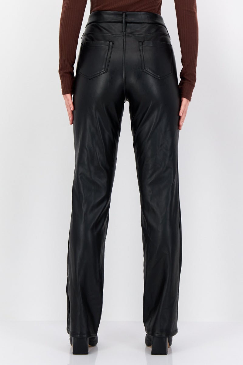 NYDJ Sculpt-Her By NYDJ Women Regular Fit Plain Straight Leg Pants, Black - Image 3
