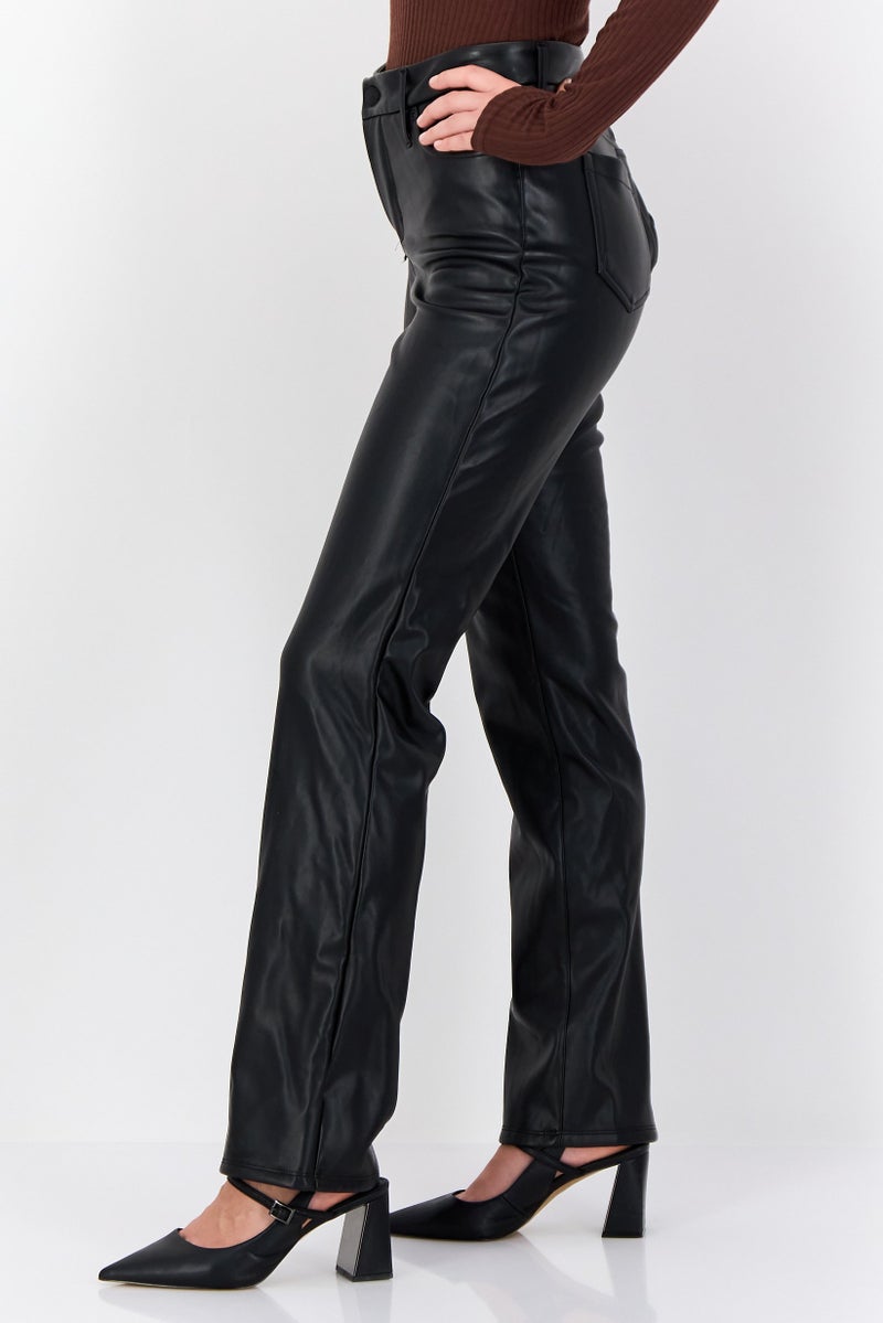 NYDJ Sculpt-Her By NYDJ Women Regular Fit Plain Straight Leg Pants, Black - Image 2