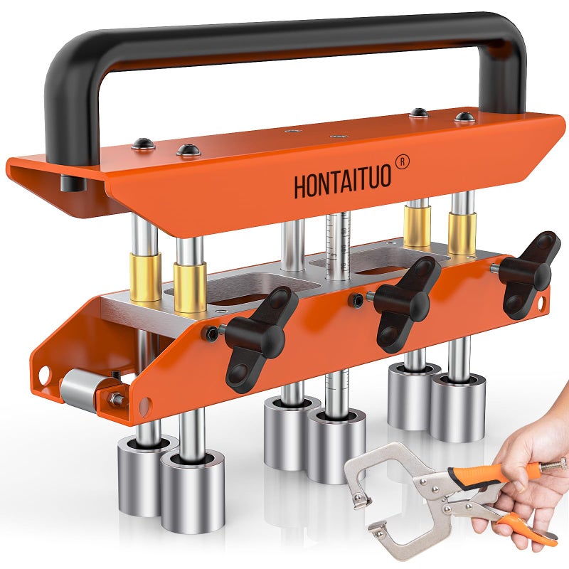 HONTAITUO Three-Station Edge Roller Bender,0-90Â° Bending Angle Bending Metal Roofing Materials,Adjustable for Making 5/8" to 4" (16 to 102 MM) Bends in 29 to 22-Gauge Steel,Large Sheet Metal Bender - Image 1